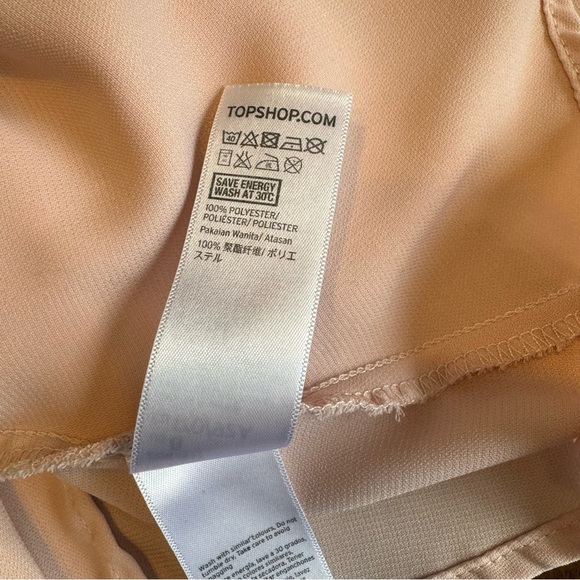 Topshop Keyhole flutter sleeve pink blouse size 8- Wicked look- flowy breezy - Picture 8 of 8